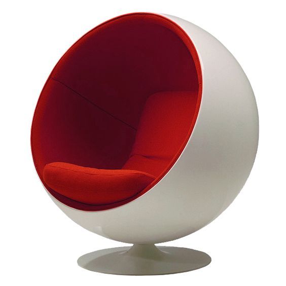 红色款玻璃钢太空球椅 Music ball chair球音乐球椅  休闲创意旋转球椅