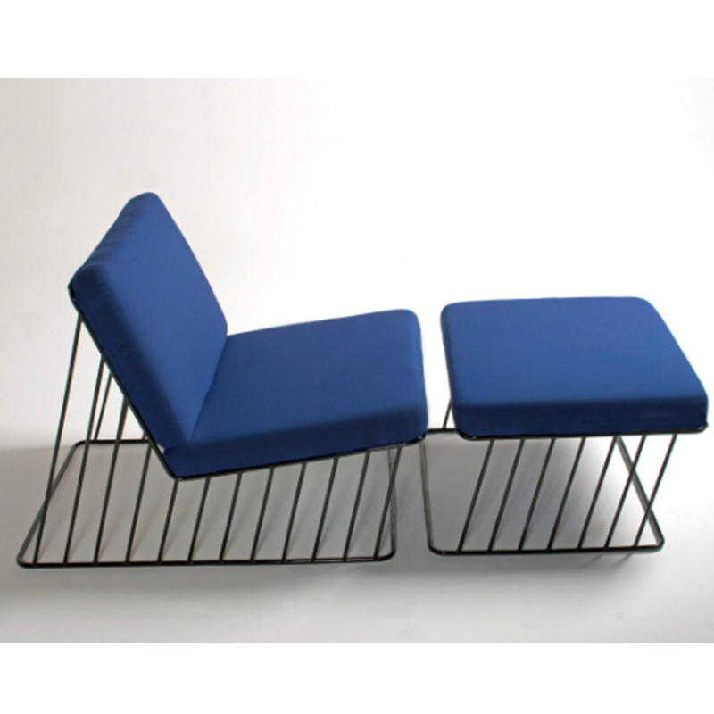 reza feiz不锈钢网椅Wired Italic Chair脚踏椅躺椅铁线休闲椅规格可定制