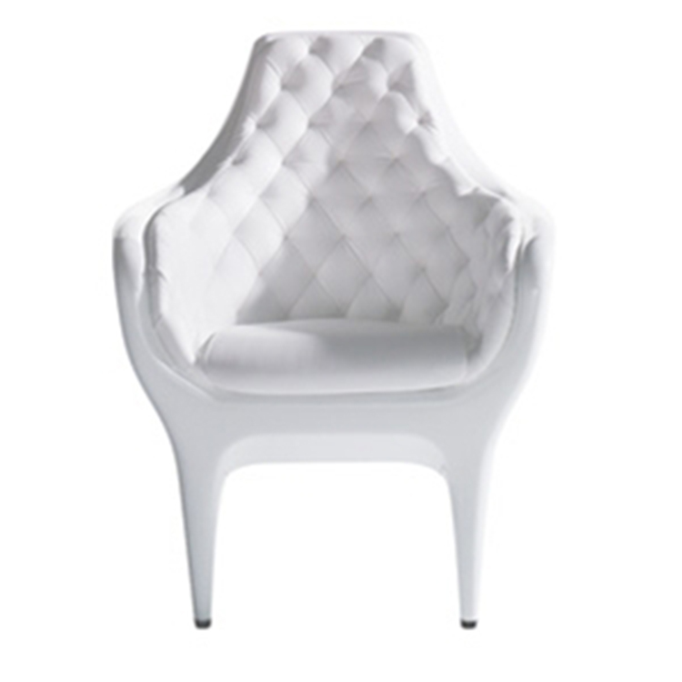 白色款玻璃钢休闲椅SHOWTIME Armchair 设计师Jaime Hayon家具单人扶手椅