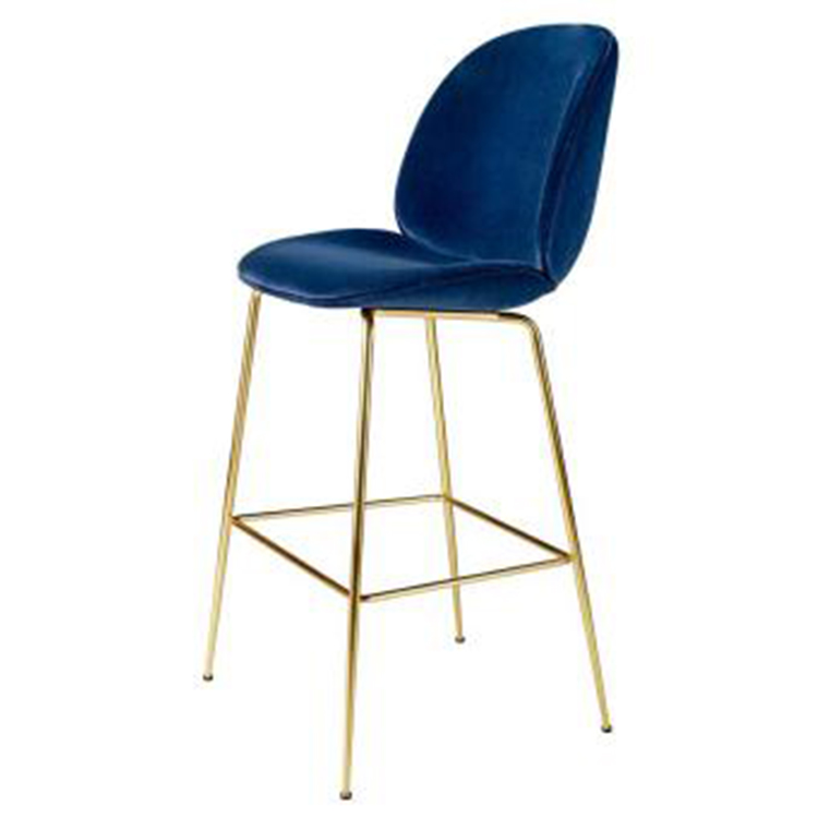 金色脚吧椅 时尚创意高吧椅 丹麦设计师酒吧凳 304不锈钢电镀 黑 白 金 银色