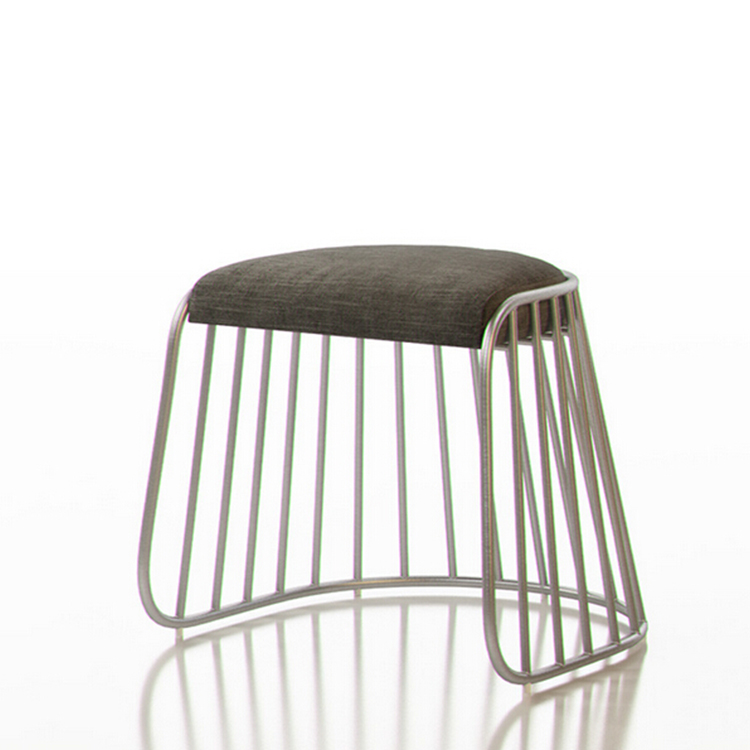 304不锈钢电镀 黑 白 金 银色原色款布艺矮吧凳休闲椅规格面料颜色可定制