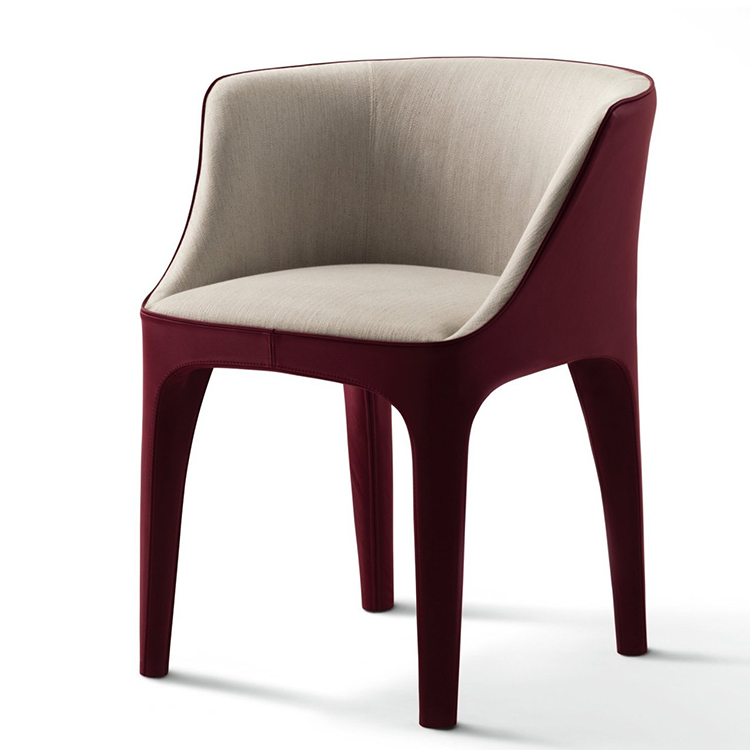 意大利吉奥热蒂戴安娜扶手椅餐椅 洽谈椅不变形 耐用坚固可回收再生产以旧换新超纤皮西皮皮革布艺椅子