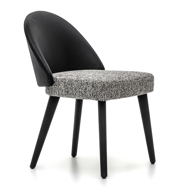 意大利Minotti 2019年新款 劳森餐椅洽谈椅 实木脚 不锈钢脚 铁烤漆脚 高回弹高密度海绵布艺皮革西皮椅
