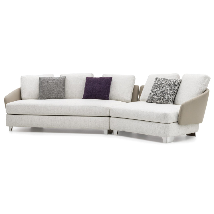 意大利Minotti 2019年新款劳森沙发 设计师 Rodolfo Dordoni LAWSON sofa 弯曲弧形全软包沙发