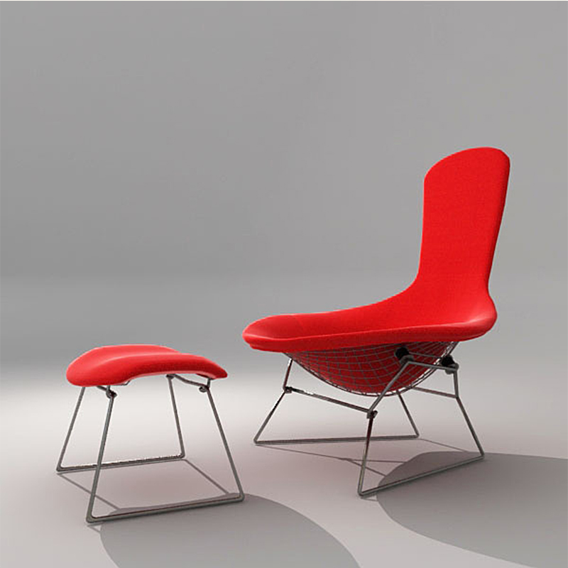 Bird Lounge chair-高背钻石钢网椅伯托埃Harry Bertoia 3.jpg